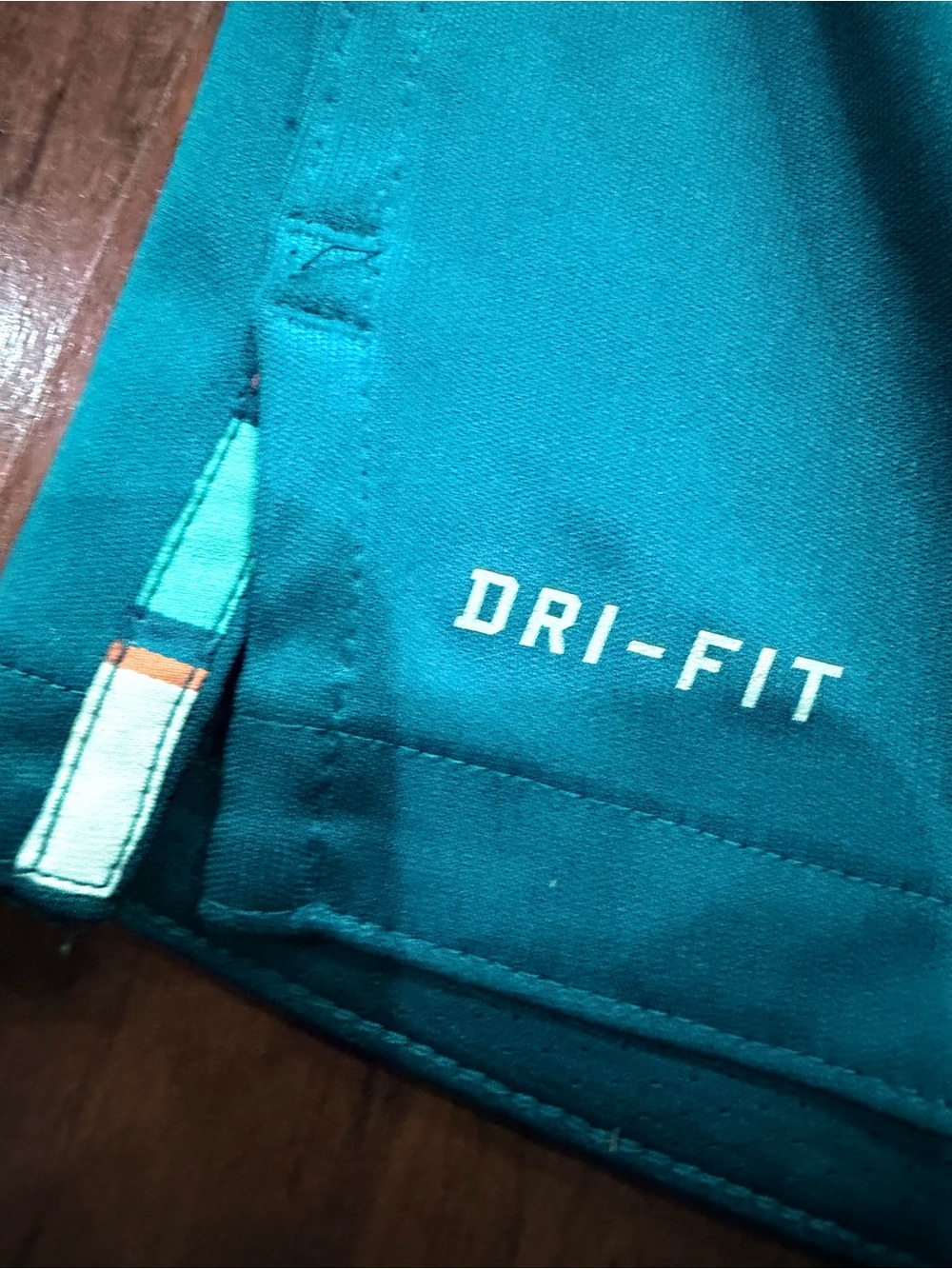 Nike Miami Dolphins Polo Shirt Size XL Aqua Orange Logo Dri-Fit NFL On Field - Picture 11 of 15